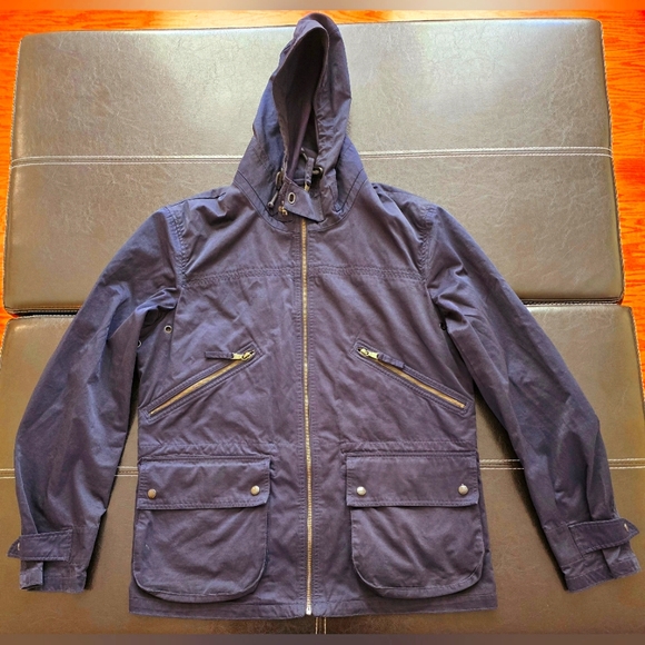 Banana Republic Hooded Four-Pocket Jacket True Navy - Picture 1 of 7